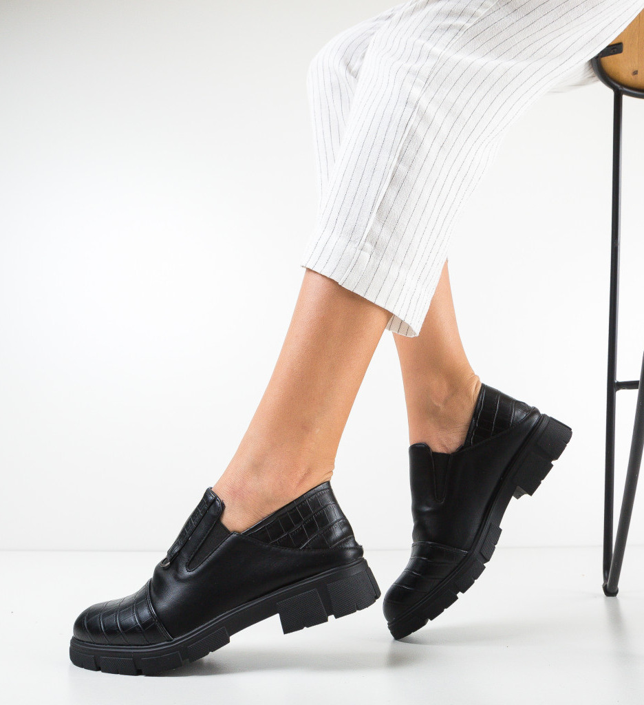 Pantofi casual wardle negri