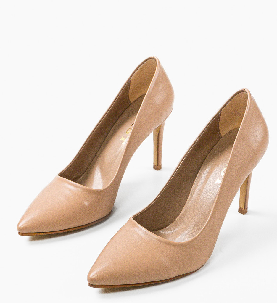 Pantofi cu toc weps nude