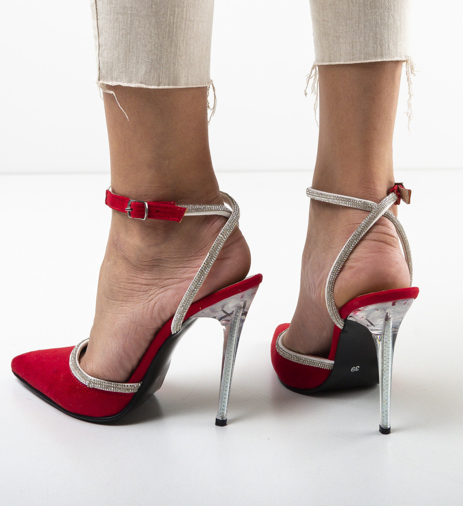 Pantofi Diamonde Rosii