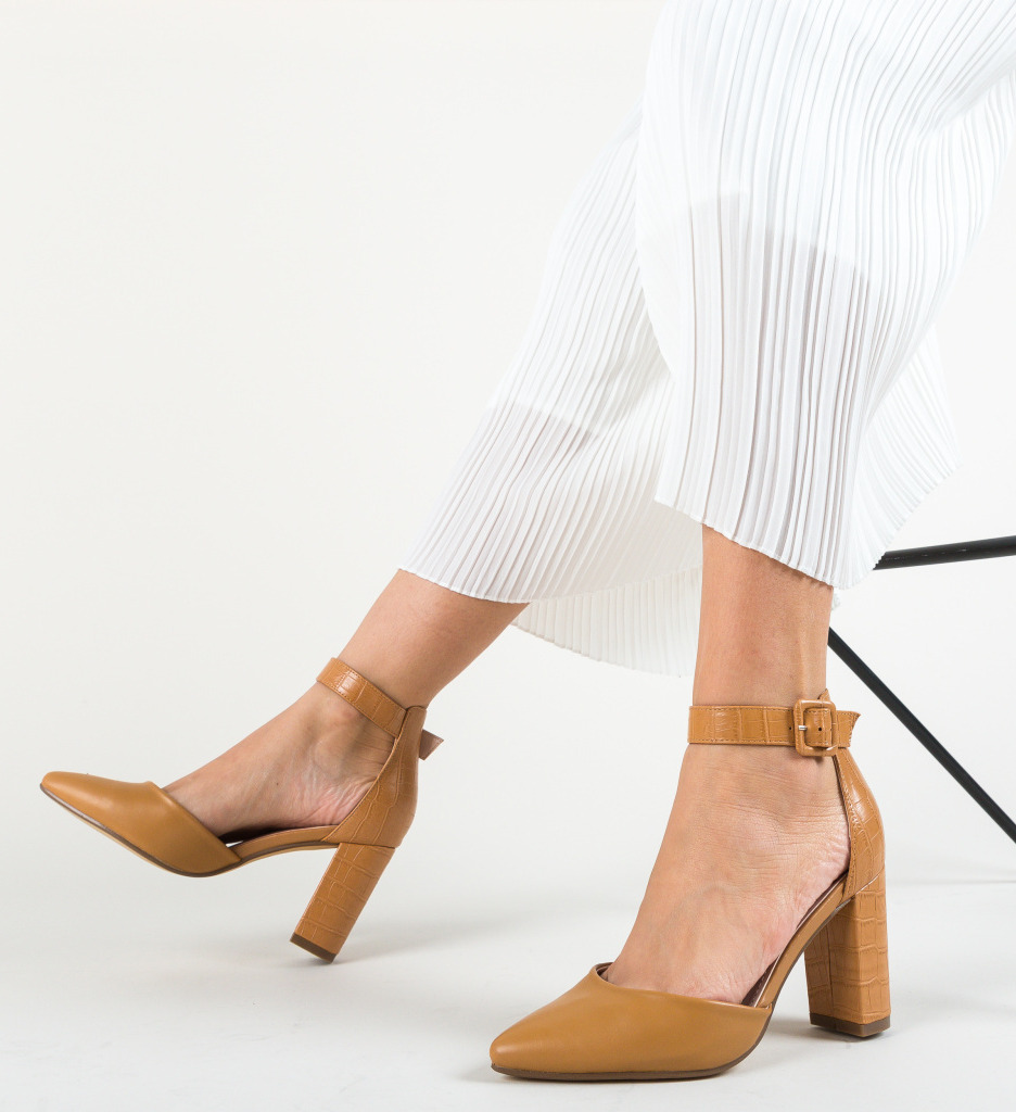 Pantofi duffy camel