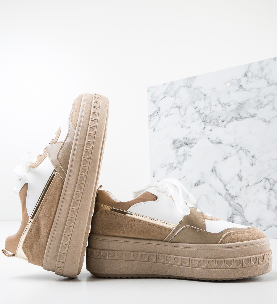 Pantofi sport kajol bej