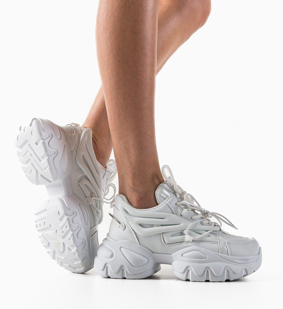 Sneakers dama vadazi albi