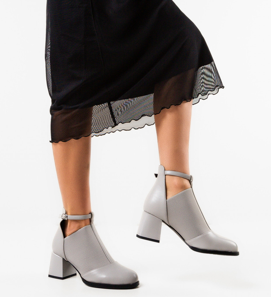 Botine dama oblem gri