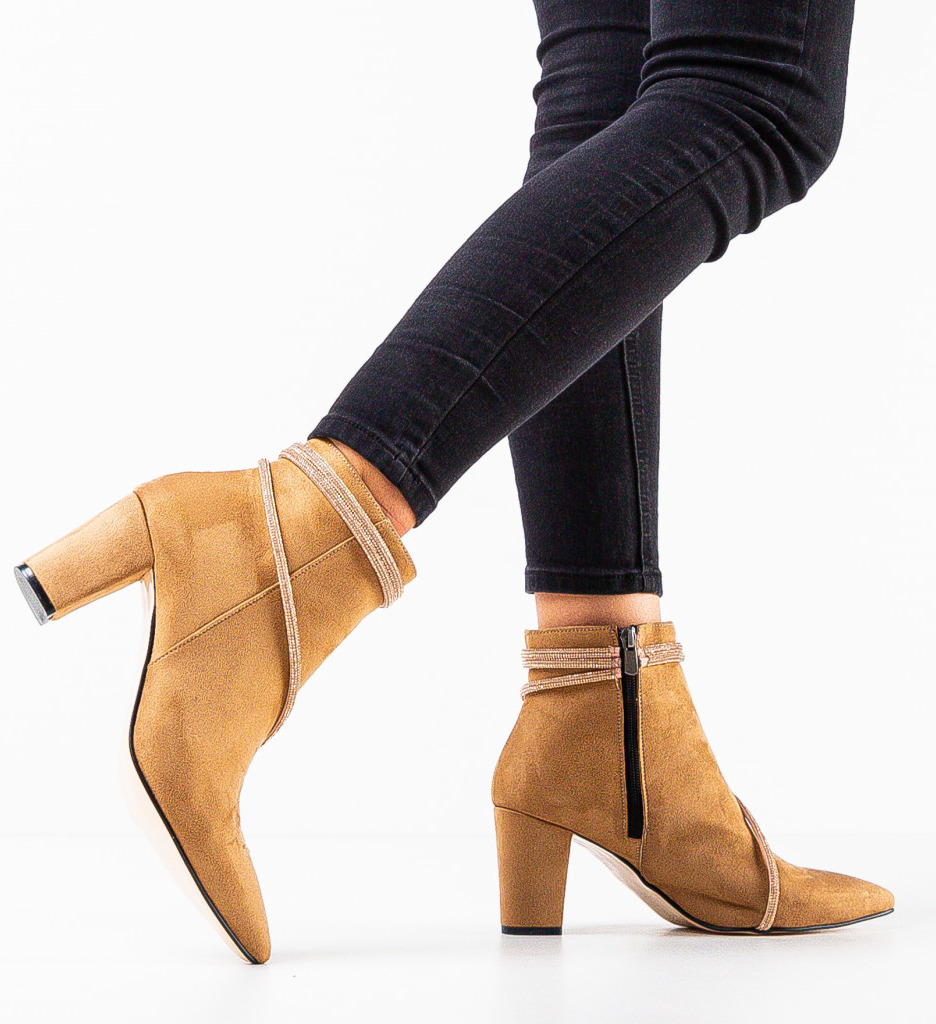 Botine dama remizak bej