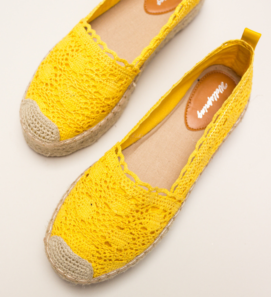 Poze Espadrile Weber Galbene depurtat.ro 