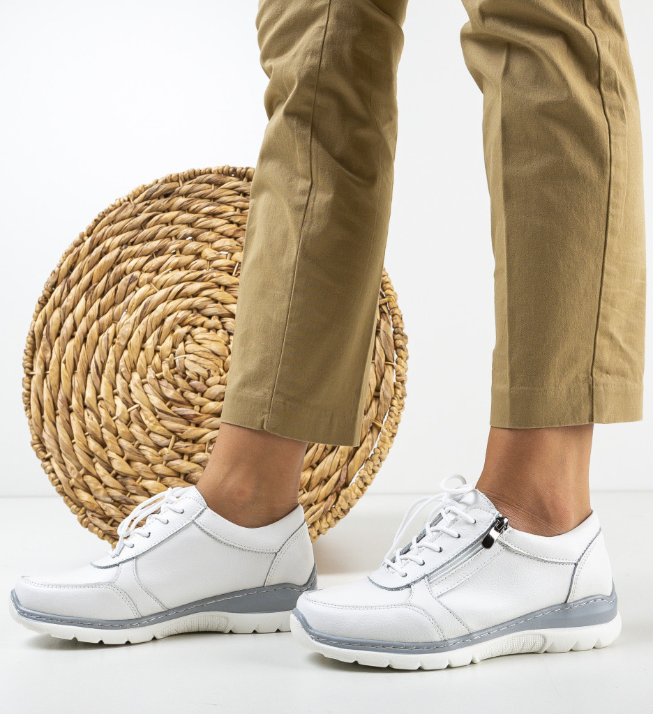 Pantofi casual brotha albi