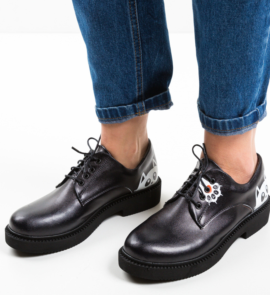 Pantofi casual cats negri 2