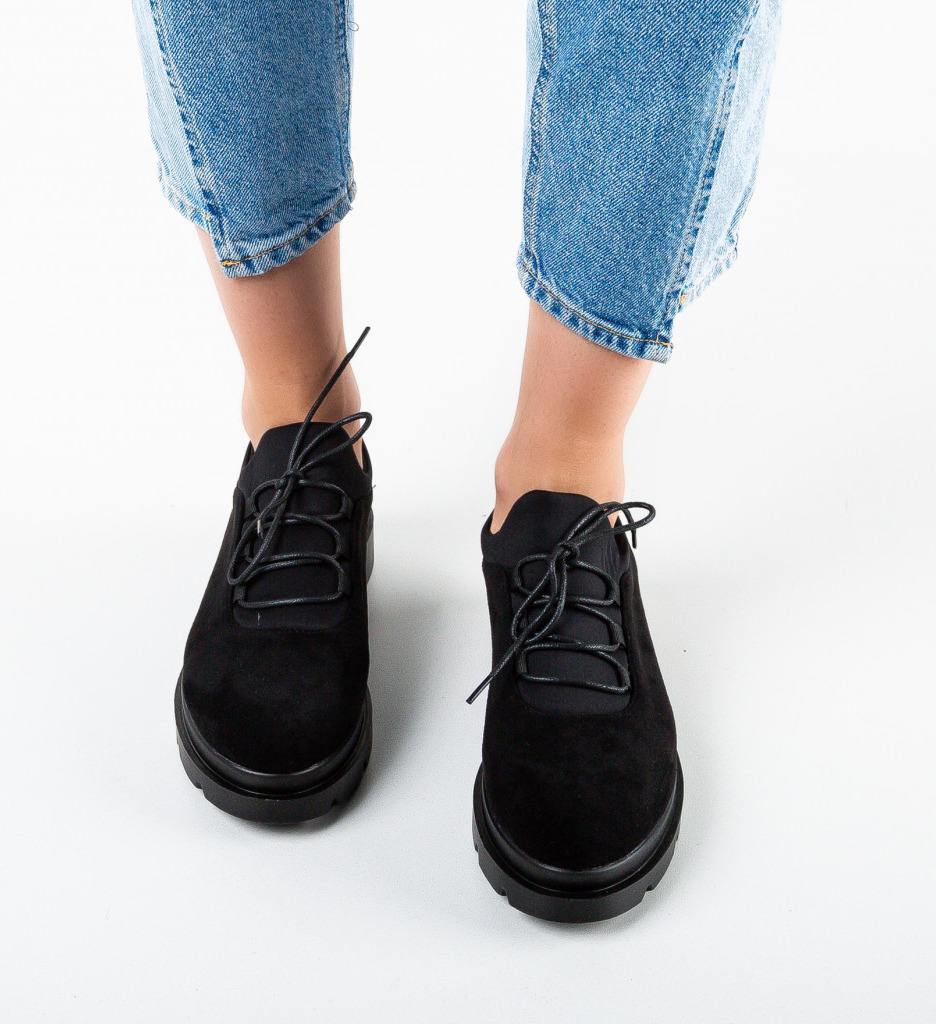 Pantofi casual connar negri