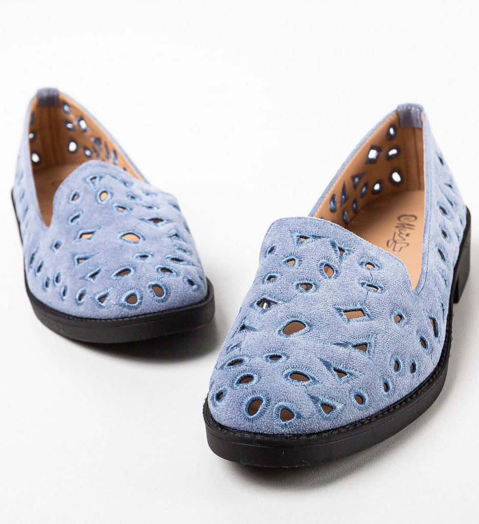 Poze Pantofi casual dama Lympas Albastri DePurtat