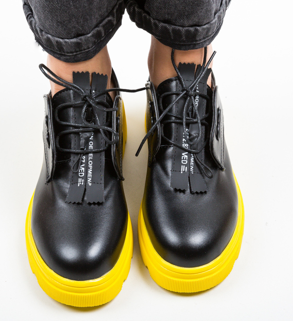 Pantofi Casual Flower Galbeni