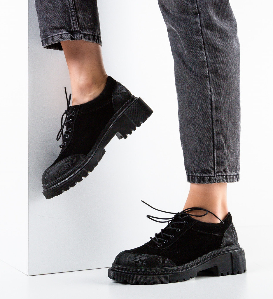 Pantofi casual hascege negri 3
