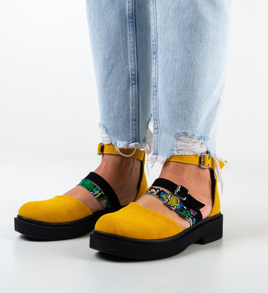 Pantofi casual heatek galbeni