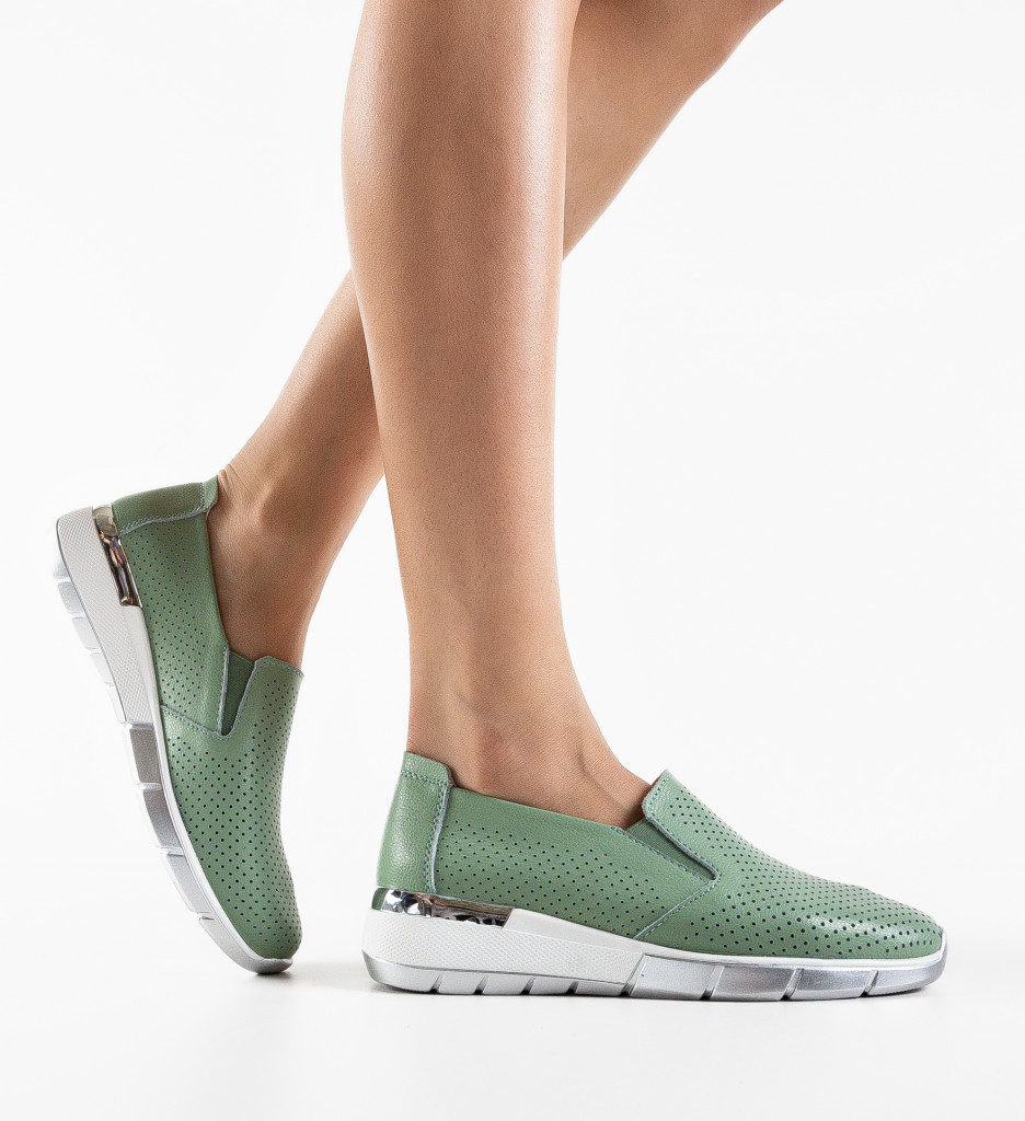 Poze Pantofi Casual Pufine Verzi DePurtat