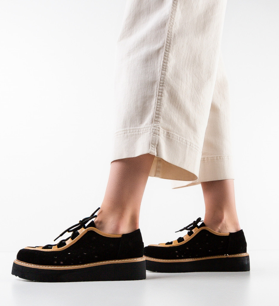 Poze Pantofi Casual Traiv Negri 2 DePurtat