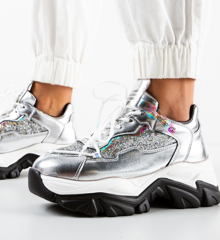 Sneakers dama georgie argintii