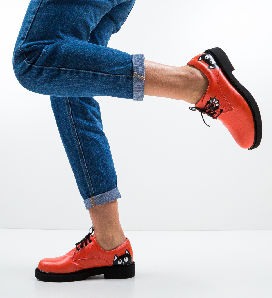Pantofi Casual Cats Rosii