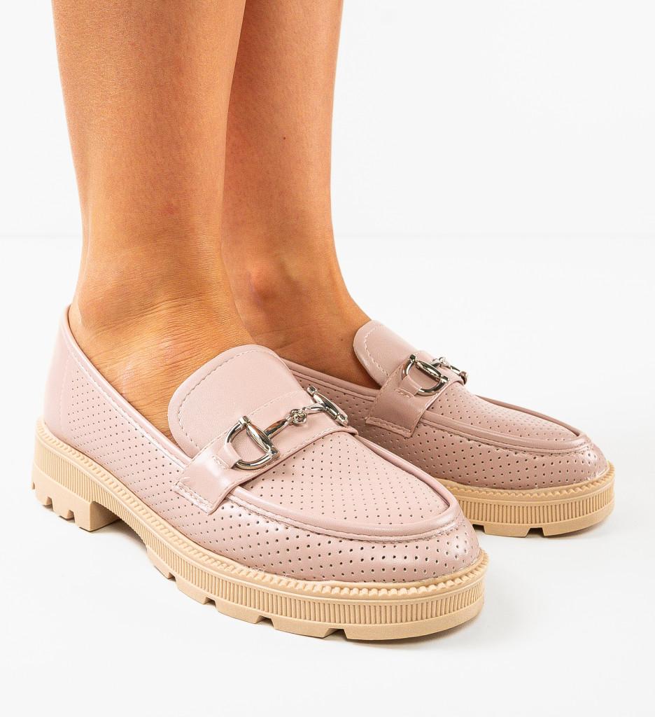 Pantofi casual dama achel roz
