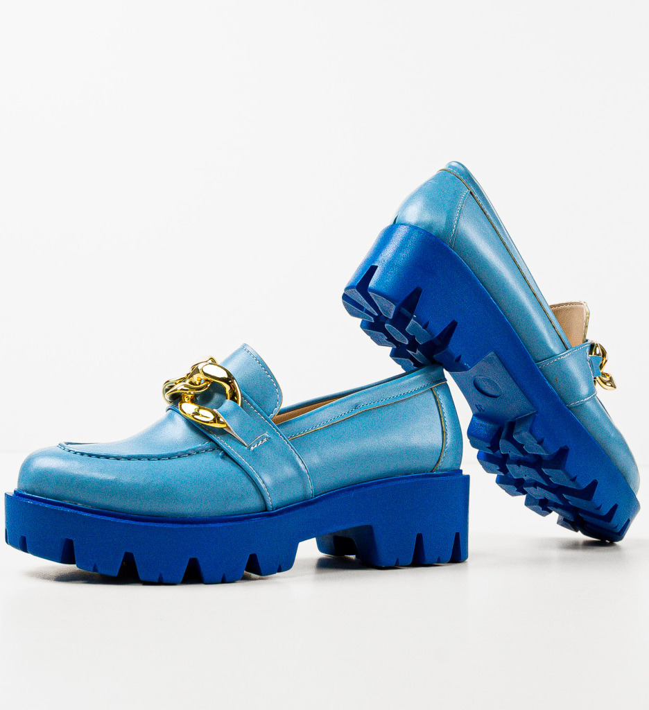 Pantofi Casual dama Gely Albastri - 4 | YEO
