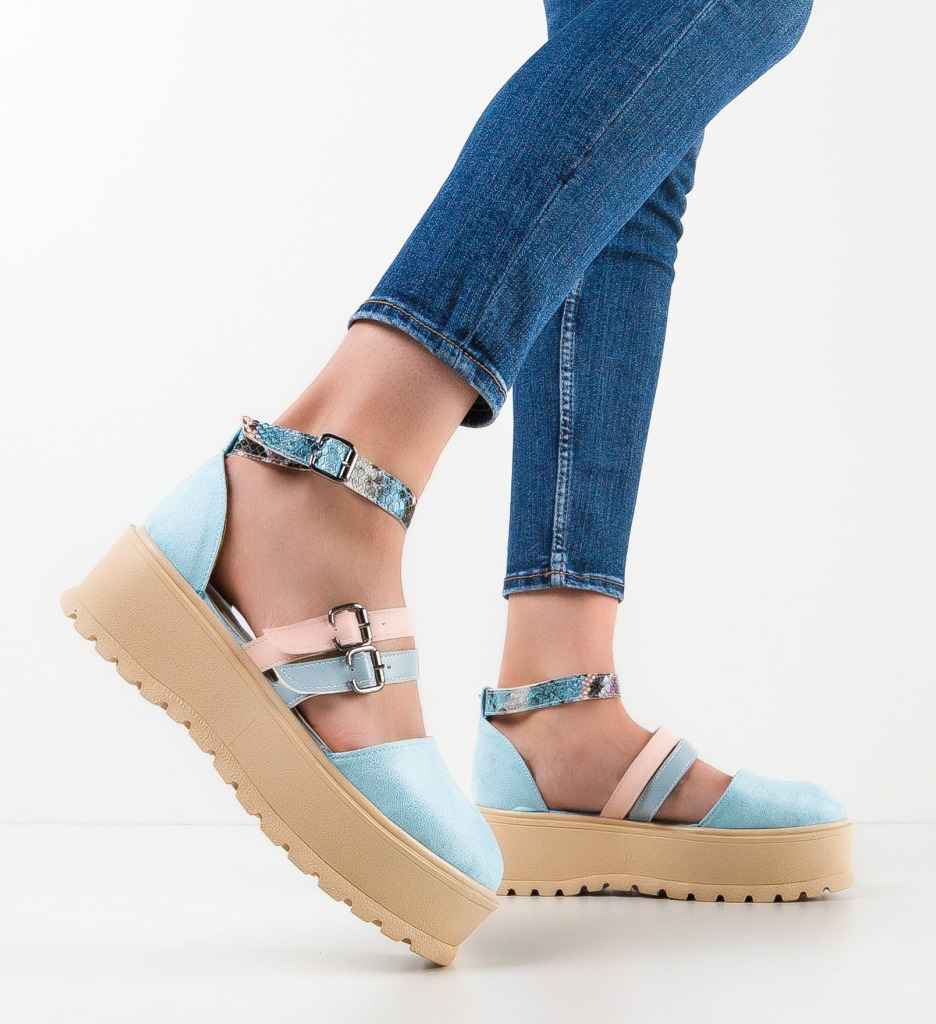 Pantofi casual dama lena albastri