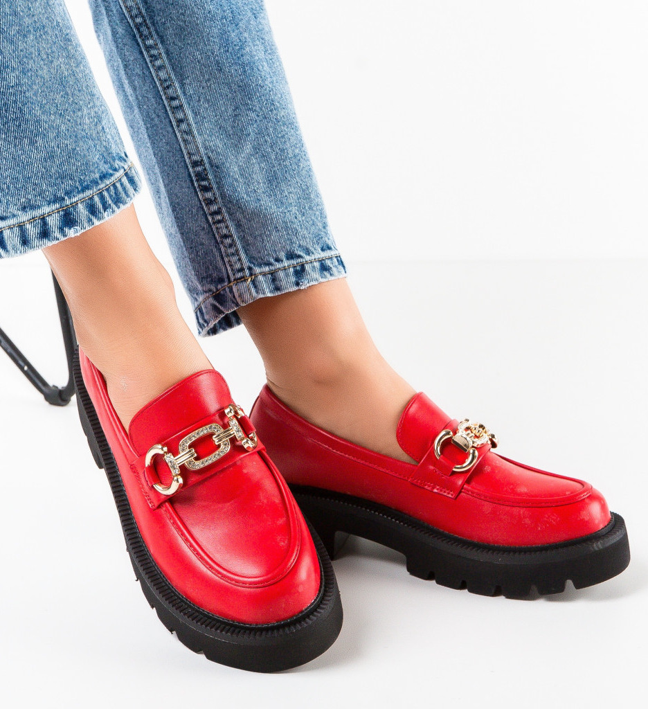 Pantofi casual dama roger rosii