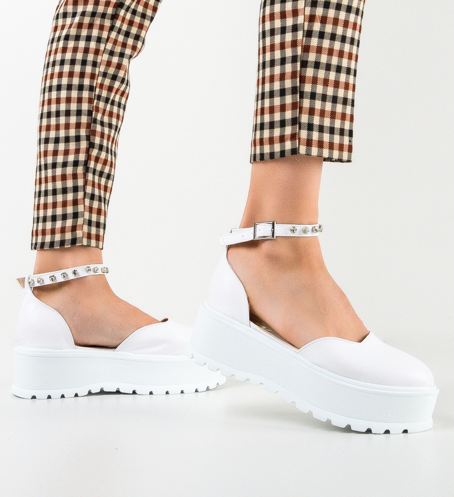 Pantofi casual dama viset albi