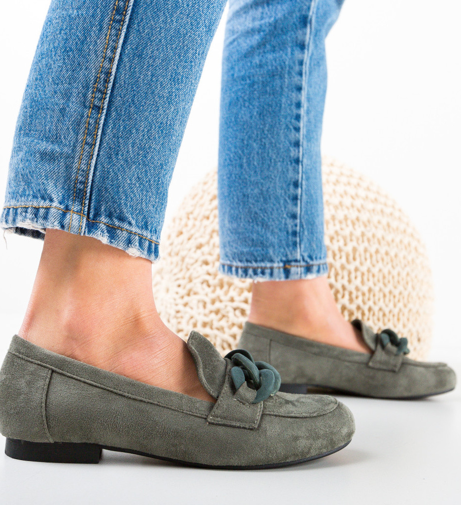 Pantofi casual holder verzi