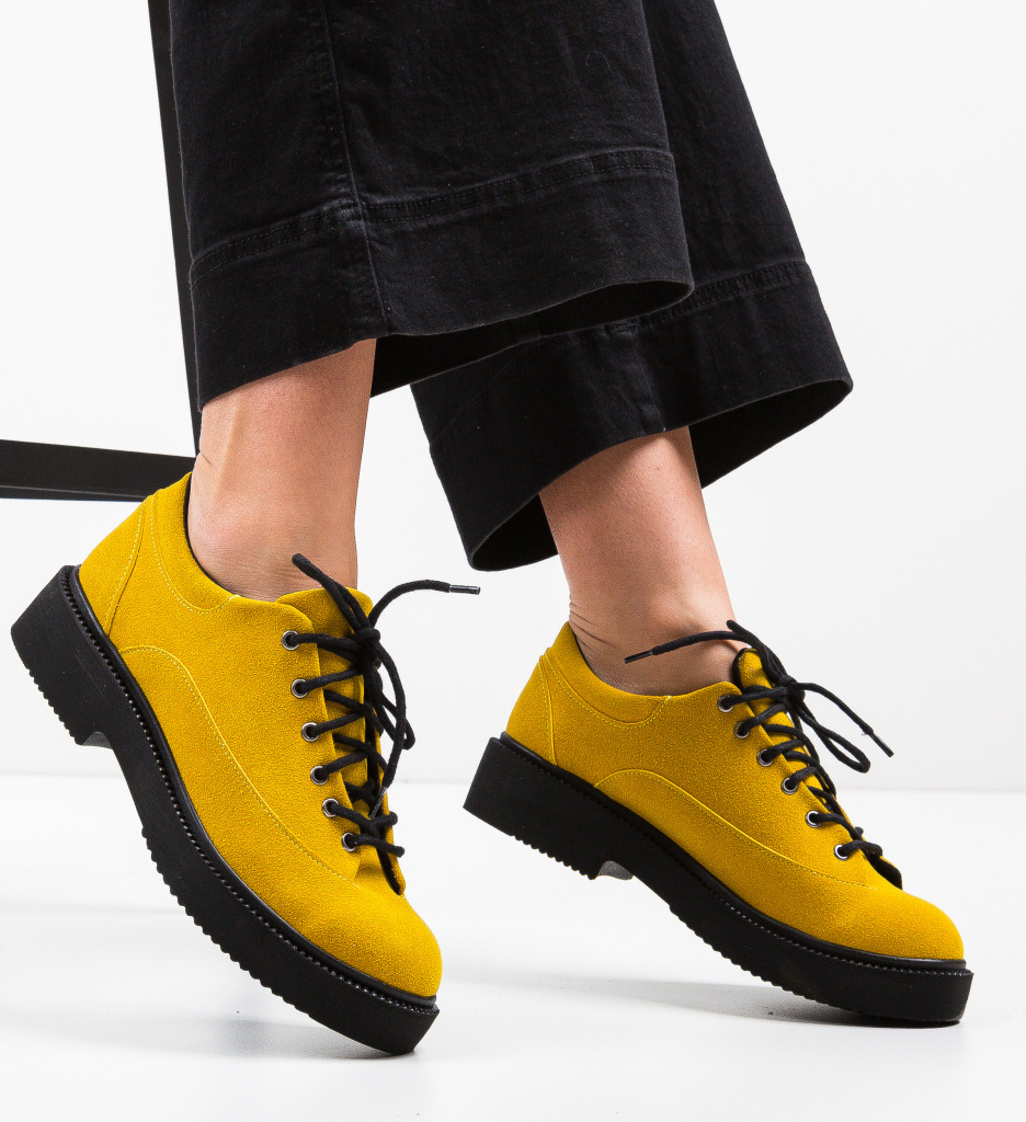 Pantofi casual morow galbeni