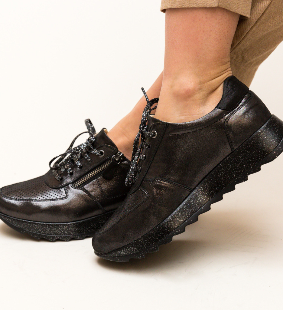 Pantofi Casual Poxiter Negri