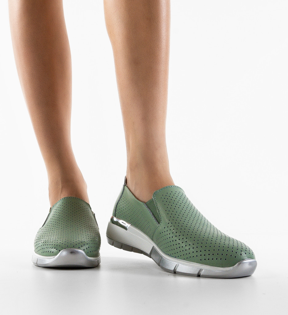 Poze Pantofi Casual Pufine Verzi DePurtat
