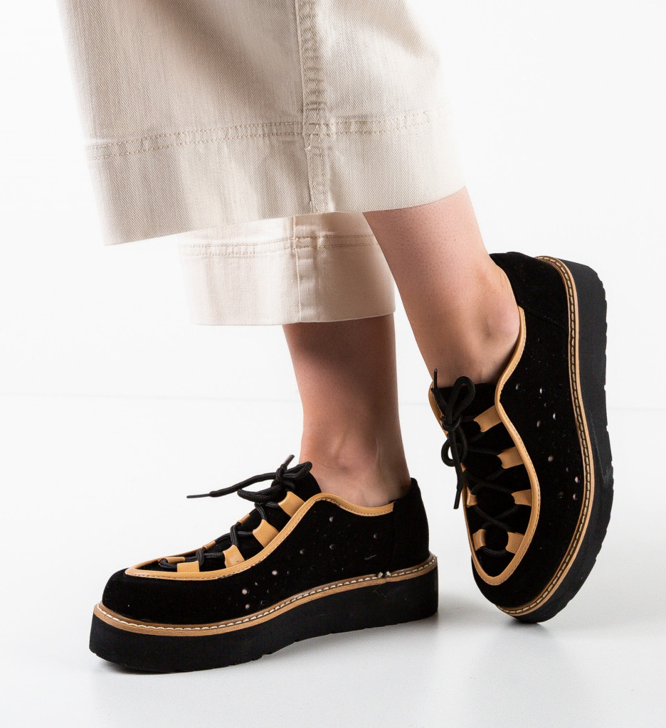 Poze Pantofi Casual Traiv Negri 2 DePurtat