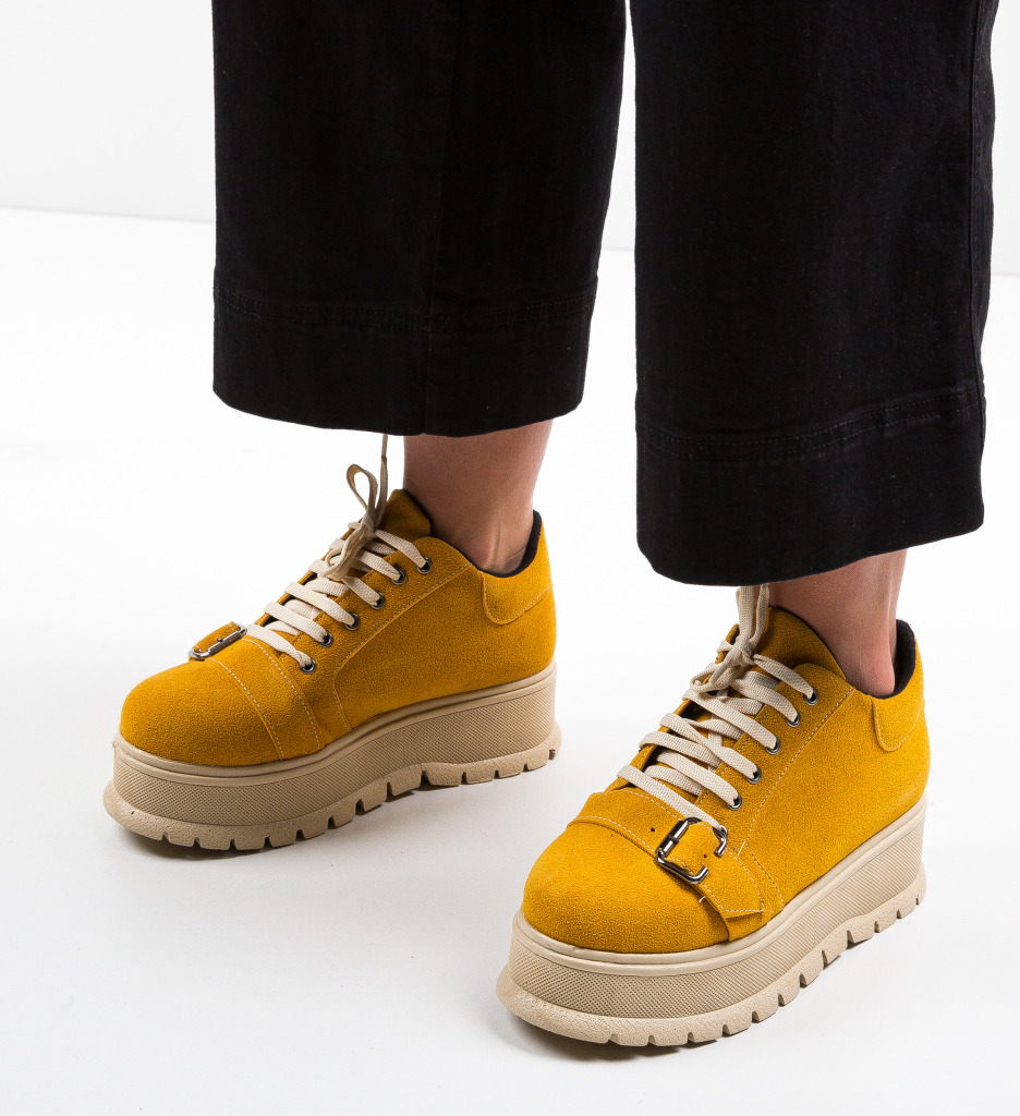 Pantofi casual ysrael galbeni