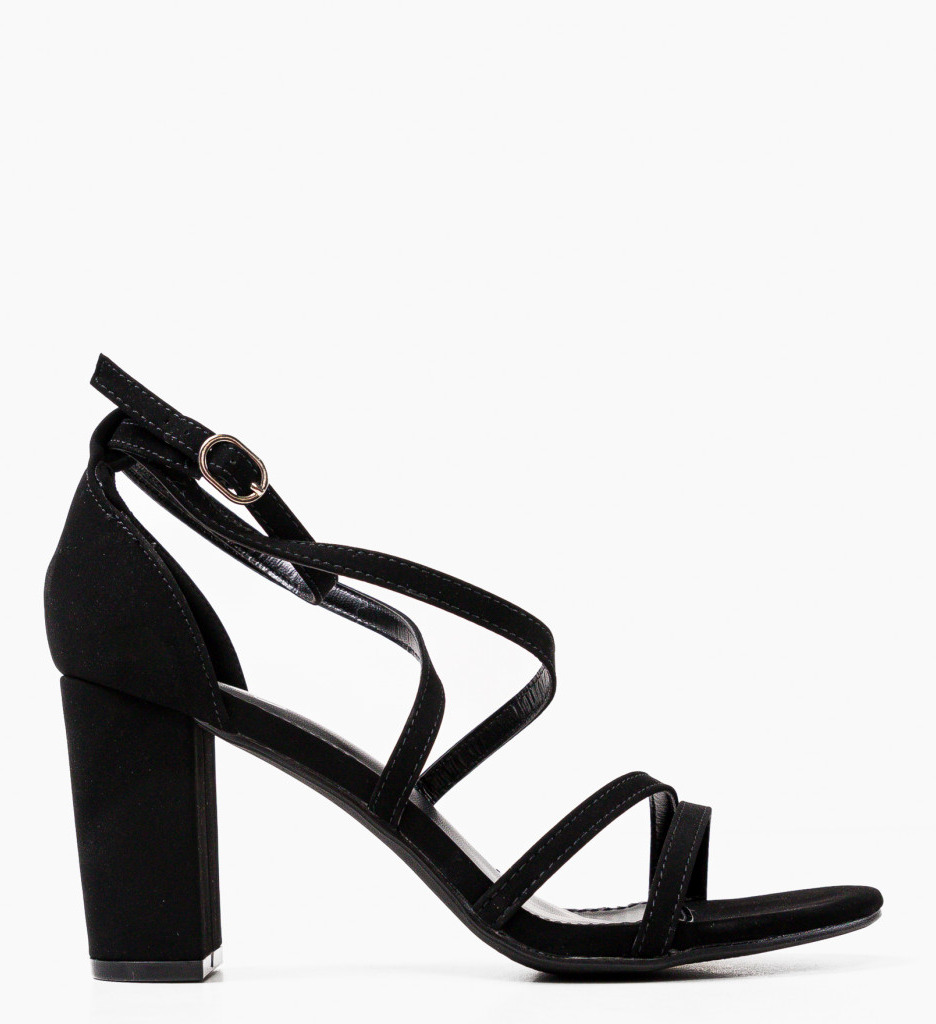 Poze Sandale cu toc Bailey Negre depurtat.ro 