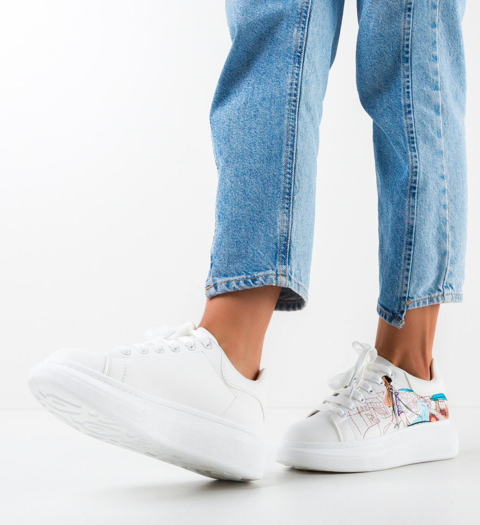 Sneakers dama loinli albi 2