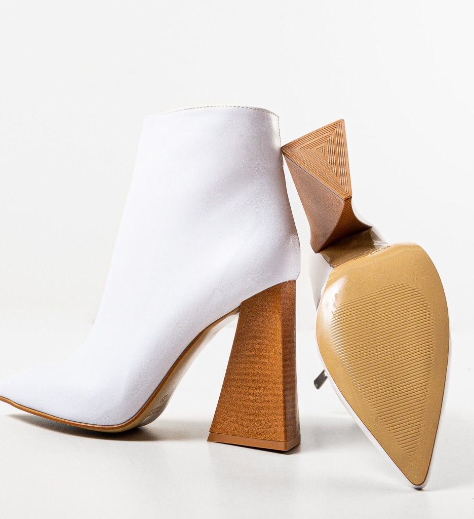 Botine dama rafa alb