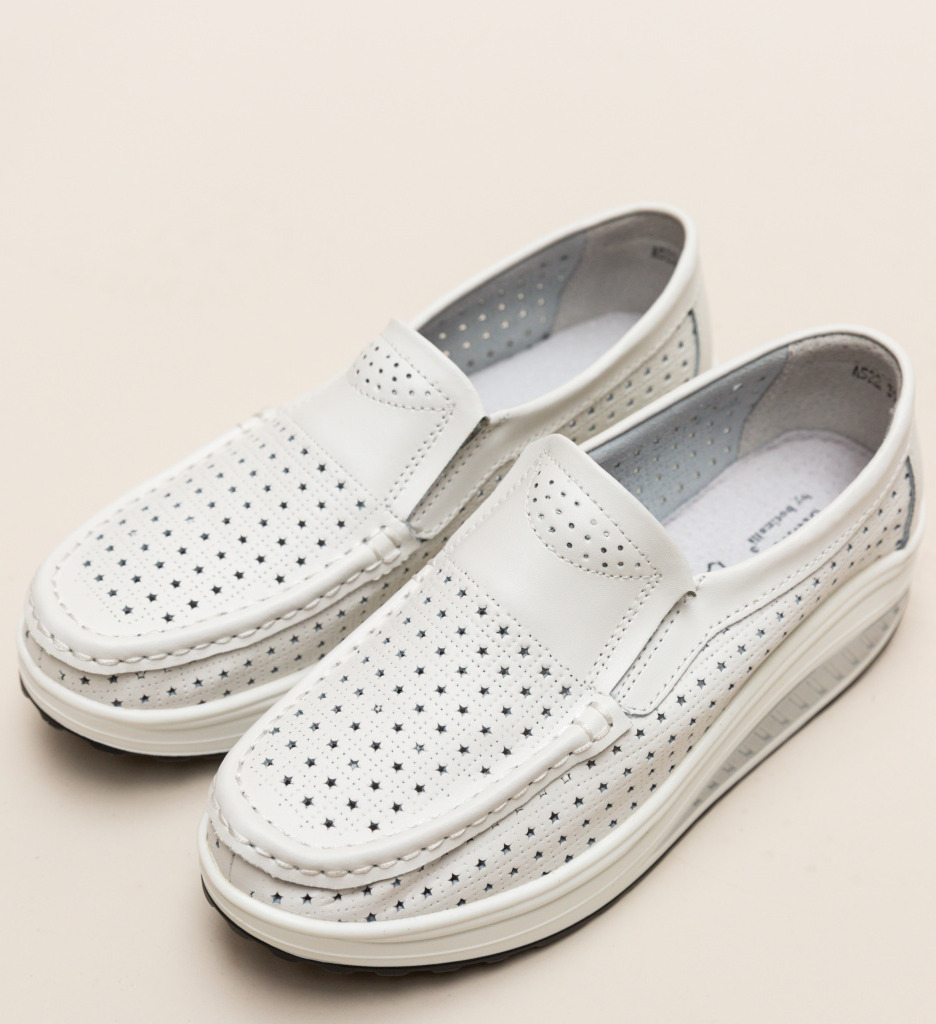 Poze Pantofi Casual Bicaz Albi depurtat.ro 