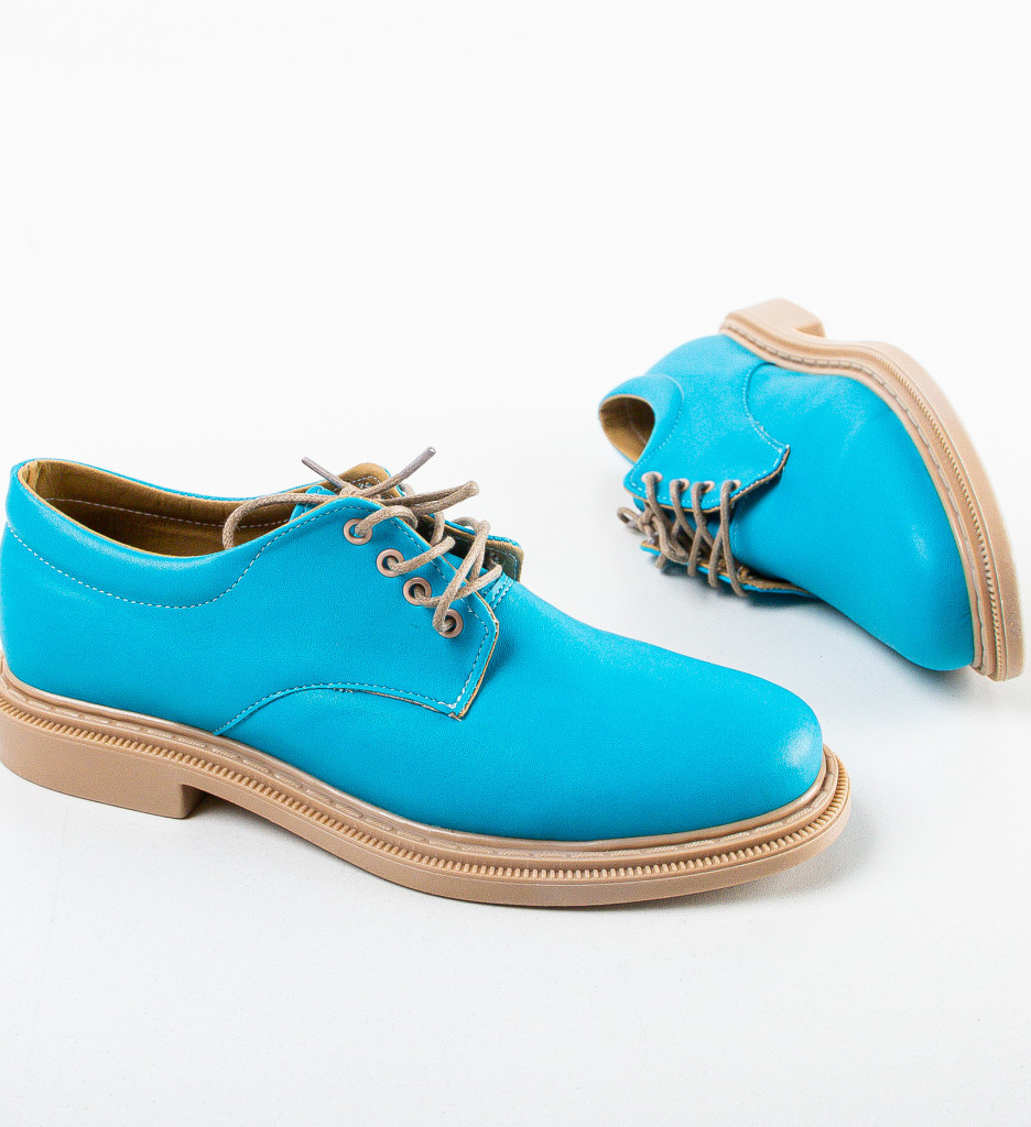 Pantofi casual dama ofis albastri