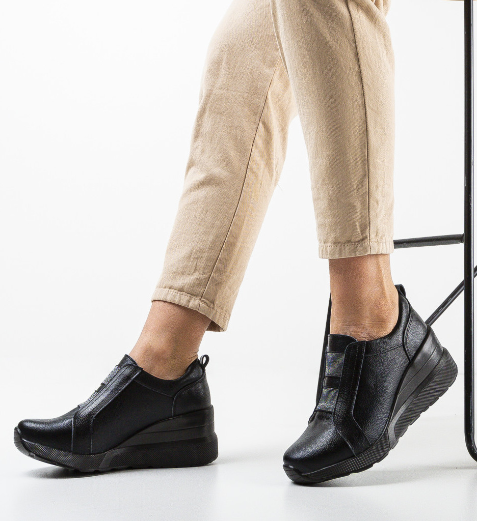Pantofi casual honey negri