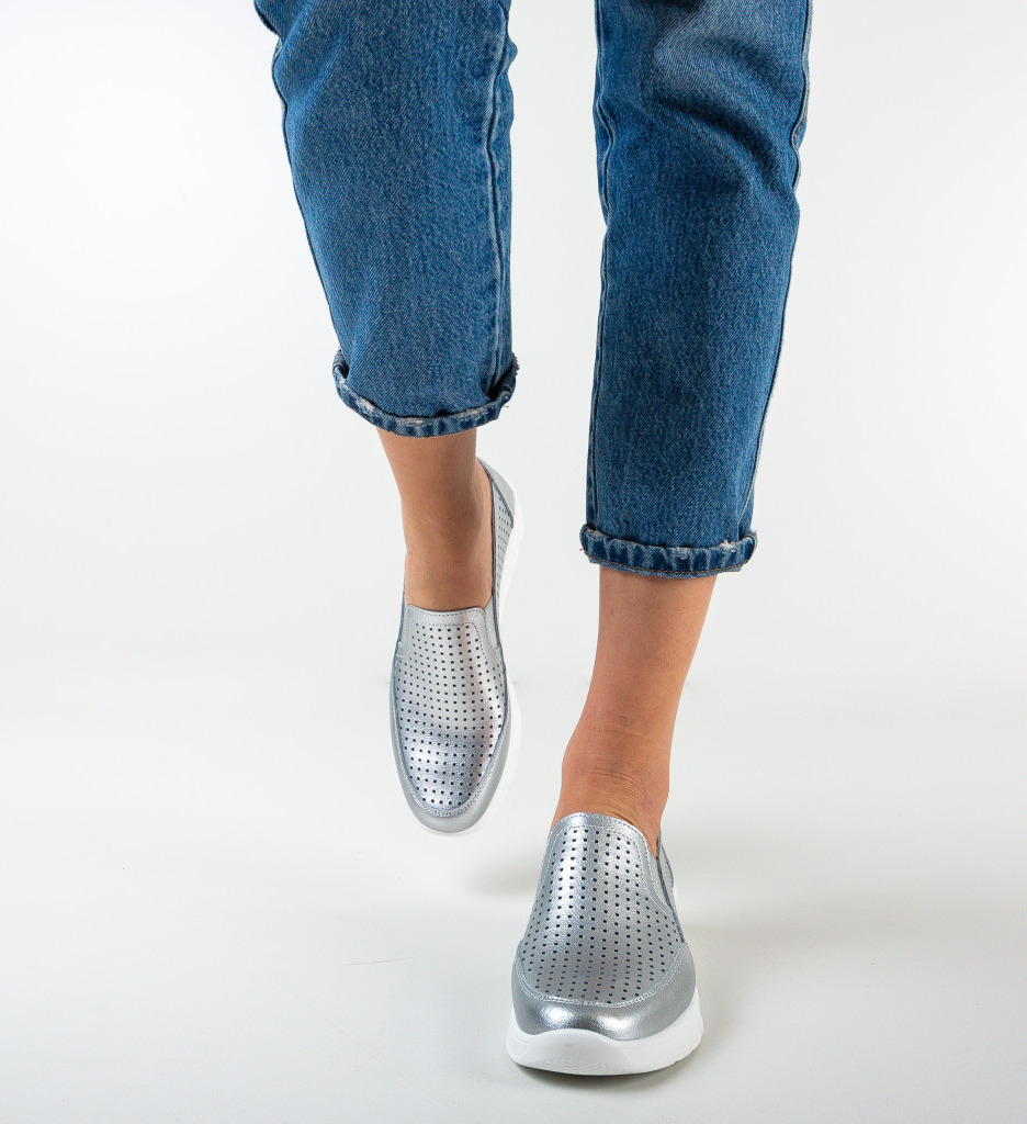 Pantofi Casual Hussa Argintii