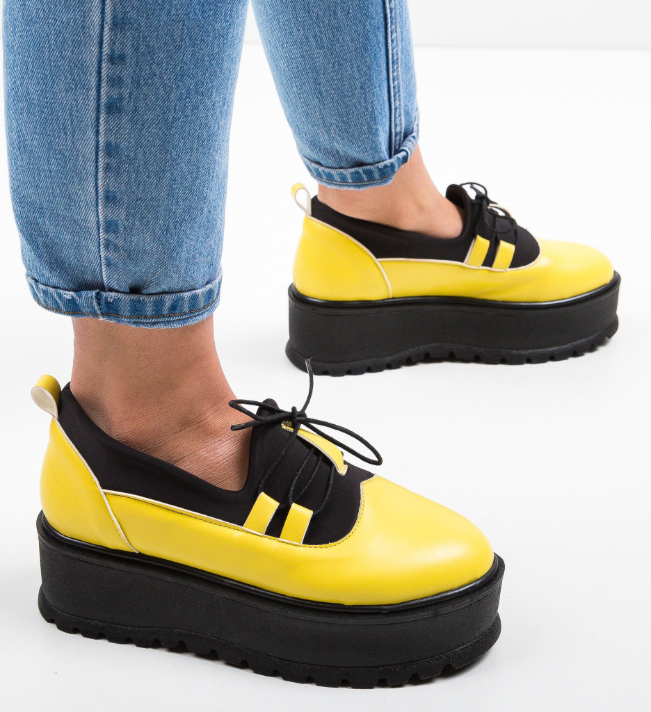 Pantofi Casual Kopol Galbeni