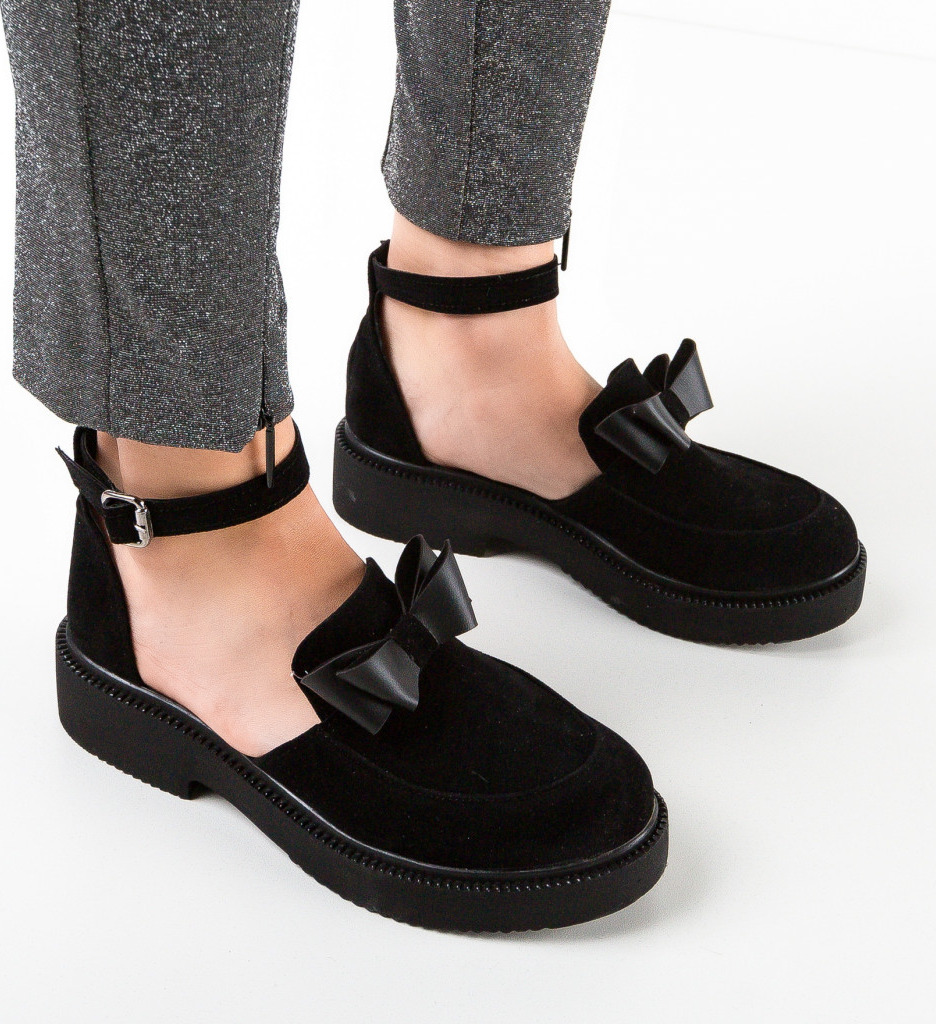 Pantofi casual pretty negri 9