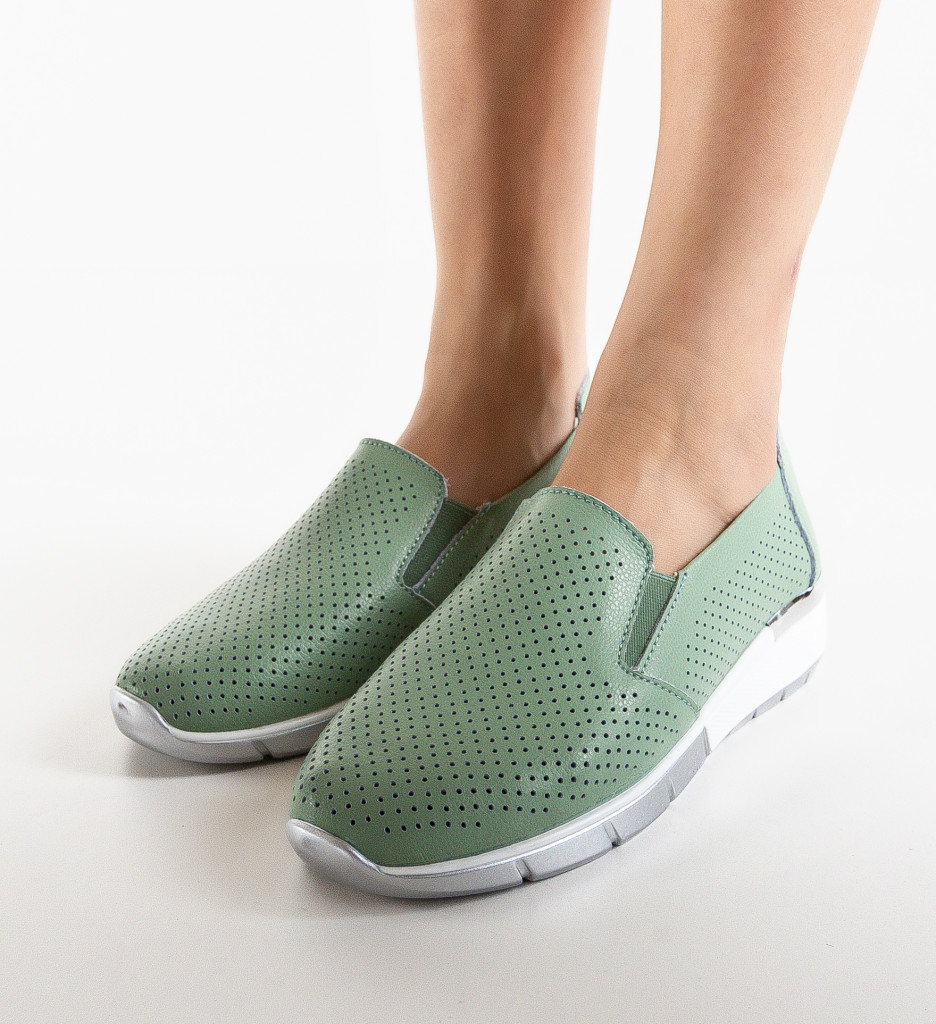 Poze Pantofi Casual Pufine Verzi DePurtat