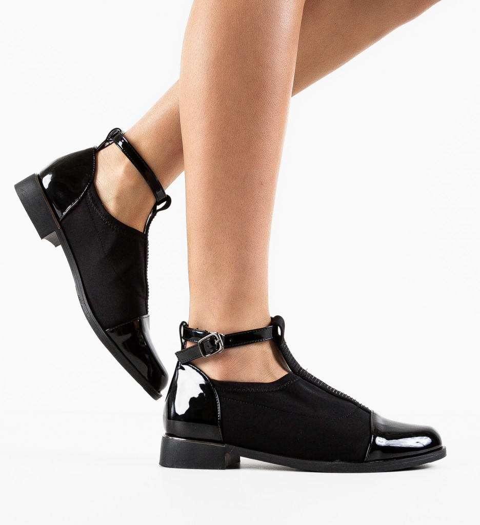 Pantofi casual ronni negri 2