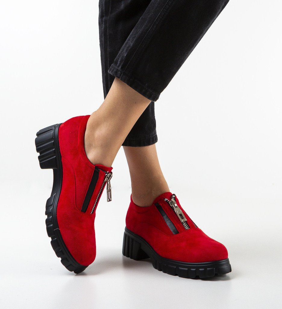 Pantofi casual theia rosii