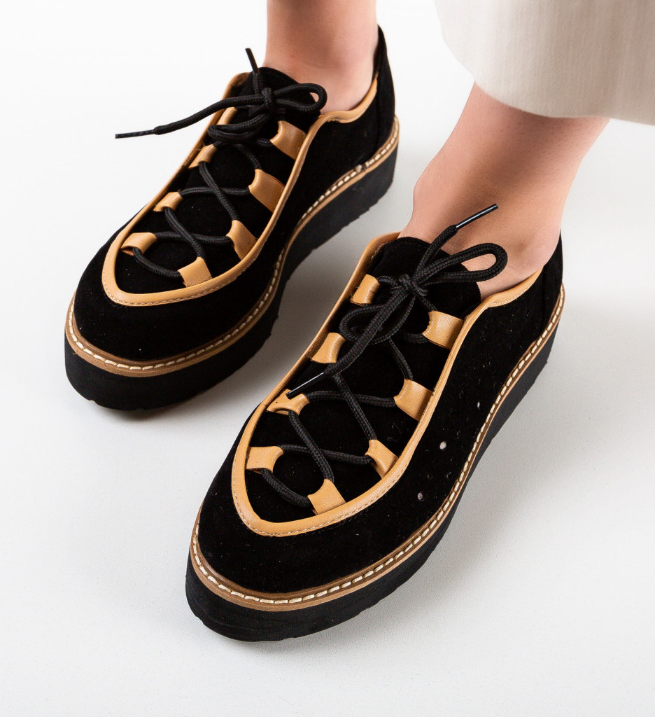 Poze Pantofi Casual Traiv Negri 2 DePurtat