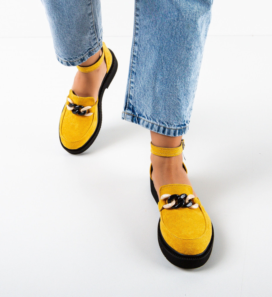 Pantofi casual tyner galbeni