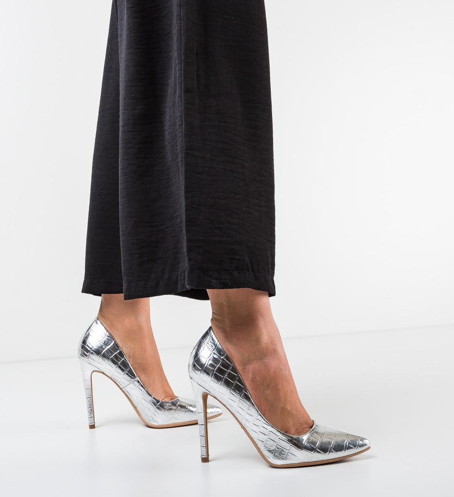 Pantofi iona argintii