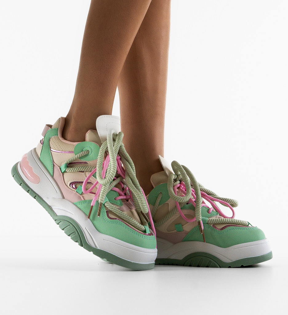 Poze Sneakers dama Godavari Verzi DePurtat