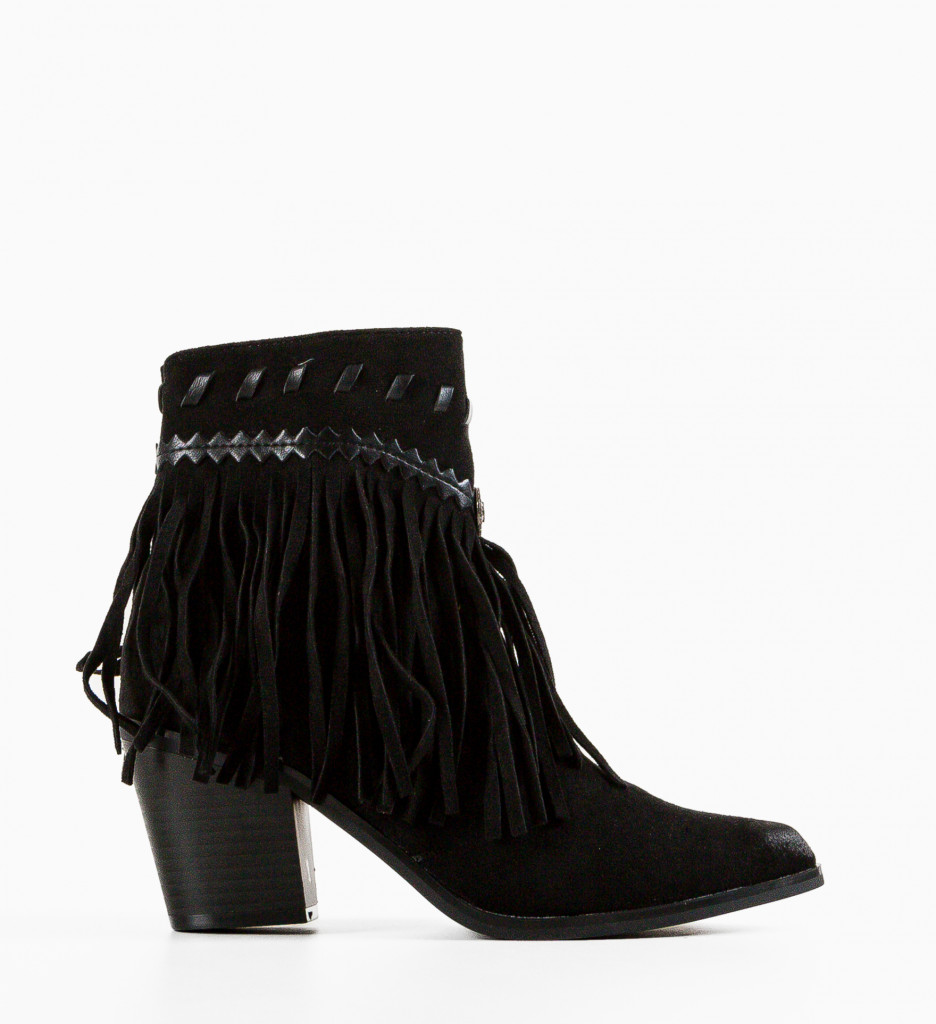 Poze Botine dama Kunzit Negre DePurtat