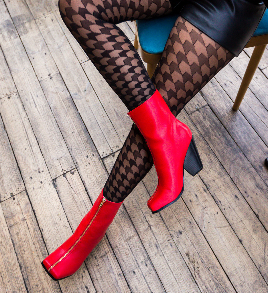 Botine Laila Rosii