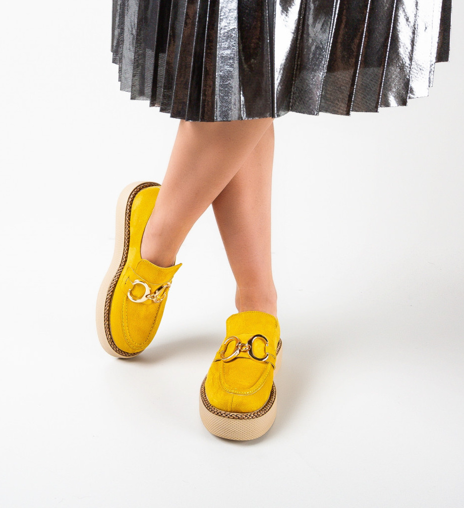 Pantofi casual dama alecsandri galbeni